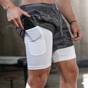 Men’s Camouflage Printed Running Shorts