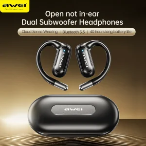 Awei T93 Air Conduction Bluetooth 5.3 Earphones HiFi Stereo Wireless Sports Headset EarHook Headphones Not-in-ear Earbuds