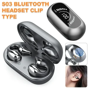 TWS Bluetooth Earphones Wireless Bone Conduction Headphones Clip Ear Music Noise Canceling Stereo earbuds HD Call Sports Headset