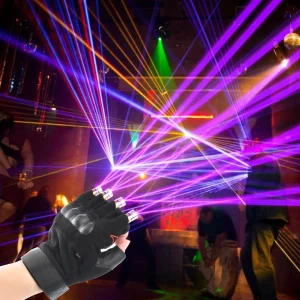 Red/Green/Purple Laser Gloves Dancing Stage Gloves Laser Palm Light for DJ Club/Party/Bars Stage Novelty Light Performance Props