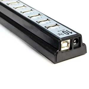 10 Port Hi-Speed USB 2.0 Hub Splitter + US Power Adapter for PC Laptop Computer 2020