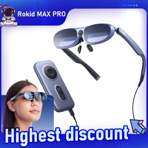 2024 New Rokid MAX PRO Smart 3D AR Glasses 50° FoV Viewing VS Xreal Smartglasses Multi-screen Mode Smooth Gaming 48MPx Camera