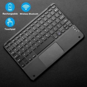 Bluetooth Wireless Keyboard 10 inch Touchpad Keyboard Russian English Keycaps For iPad Mac Tablet Laptop Adapter PC Accessories