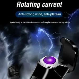 New Rotating Plasma Arc Lighter Smart Touch Interchangeable Battery USB Electronic Lighter Rechargeable Windproof Gifts For Man