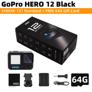 GoPro HERO12 Black CHDHX-121 5.3K HyperSmooth 6.0 ultra wide 27M Waterproof GP-Log and LUT support Original Official Brand NEW