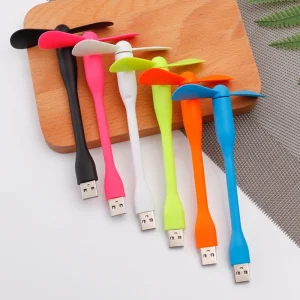 Portable Creative Mini USB Fan Flexible Bendable Cooling Fan and USB LED Light For Power Bank Notebook & Computer Summer Gadget