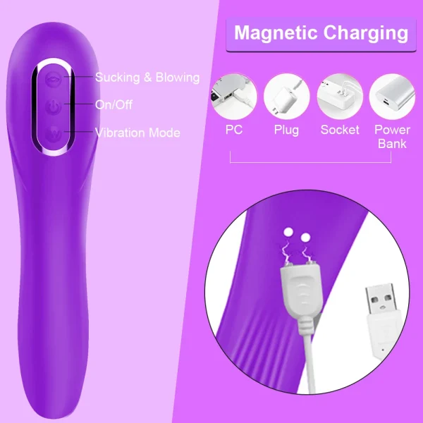 Vibrador de succión de 20 modos para mujeres, estimulador de vacío de clítoris, consoladores con ventosa para pezones, Juguetes sexuales femeninos vibratorios para adultos 18 - Image 4