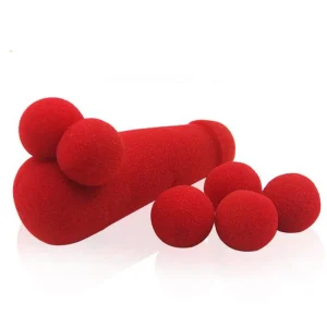 1 Juego de esponja pequeña roja para hermano, 4 Uds., bolas de esponja, trucos de magia, accesorios para trucos de ilusión callejera, juguetes para niños