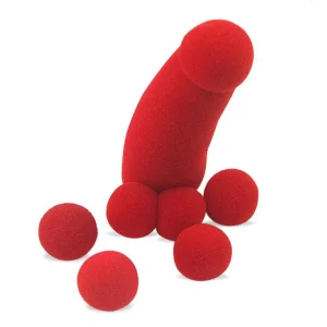 1 Juego de esponja pequeña roja para hermano, 4 Uds., bolas de esponja, trucos de magia, accesorios para trucos de ilusión callejera, juguetes para niños