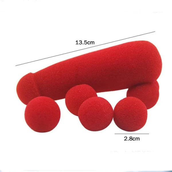 1 Juego de esponja pequeña roja para hermano, 4 Uds., bolas de esponja, trucos de magia, accesorios para trucos de ilusión callejera, juguetes para niños - Image 5