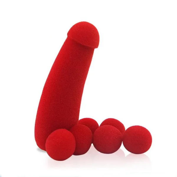 1 Juego de esponja pequeña roja para hermano, 4 Uds., bolas de esponja, trucos de magia, accesorios para trucos de ilusión callejera, juguetes para niños - Image 3
