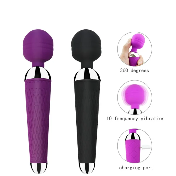 Vibrador AV, Juguetes sexuales para mujer, masajeador de punto de 18 G, potente varita mágica, estimulador de clítoris, consolador vibrador, productos eróticos femeninos - Image 4