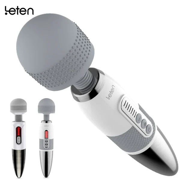 Leten-vibrador de cabeza enorme para masturbación femenina, varita mágica AV, masajeador, pezón, estimulador de clítoris, Juguetes sexuales para mujer