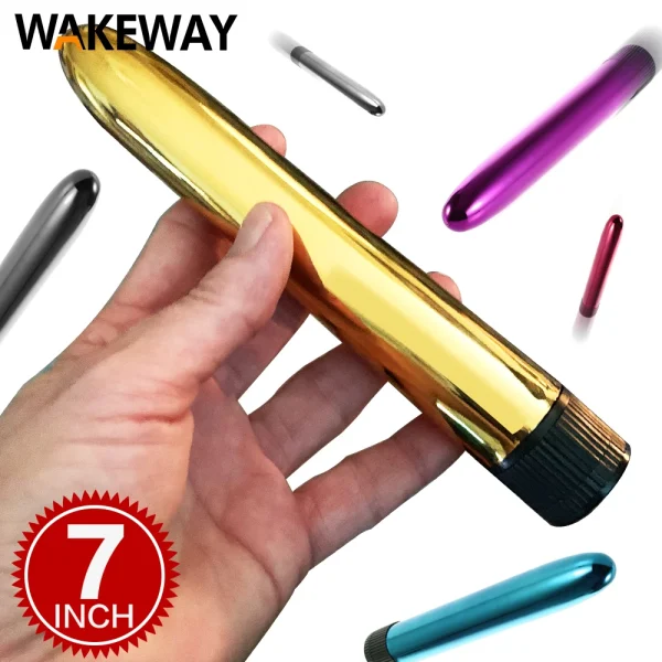 WAKEWAY-vibrador enorme de 7 pulgadas, juguete sexual, vagina femenina, estimulador del punto G, masturbador de bolsillo femenino, vibrador tipo bala