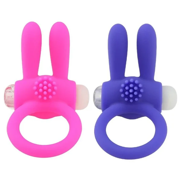 Anillo de silicona para pene de conejo para hombre, Juguetes sexuales, vibrador, anillos para pene, retardante de agrandamiento, estimulador del clítoris, Vagina para adultos mayores de 18 años, Sex Shop - Image 4