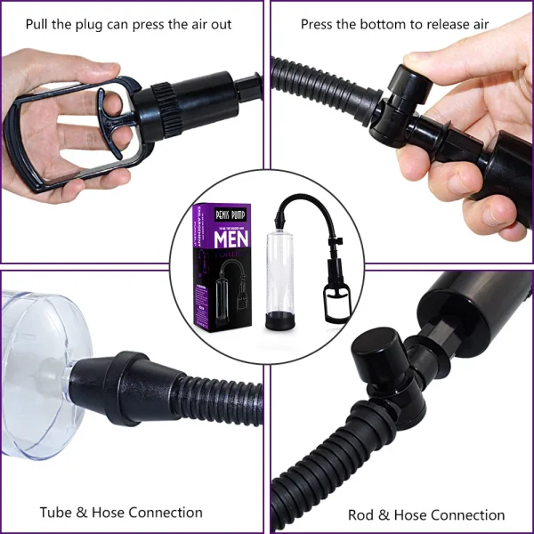 Bomba Manual para pene masculino, agrandador de pene, mejora de erección, Juguetes sexuales para hombre, bomba de vacío para pene, entrenador de Miembro grande, masturbador masculino - Image 6