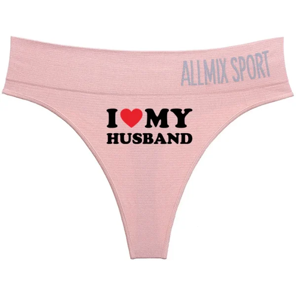 I LOVE MY Husband Hot Sexy Couples Panties Couples Lovers Cotton Underwear Homme Lingerie High-waist Sexy Panties Thong G String - Image 5