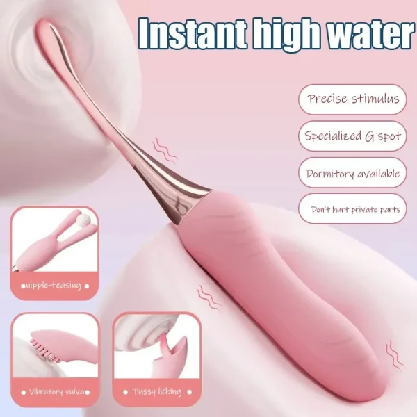 Masajeador vibratorio de silicona premium - Pulso de 10 frecuencias | Juguete de placer íntimo con potentes modos de vibración - Image 2