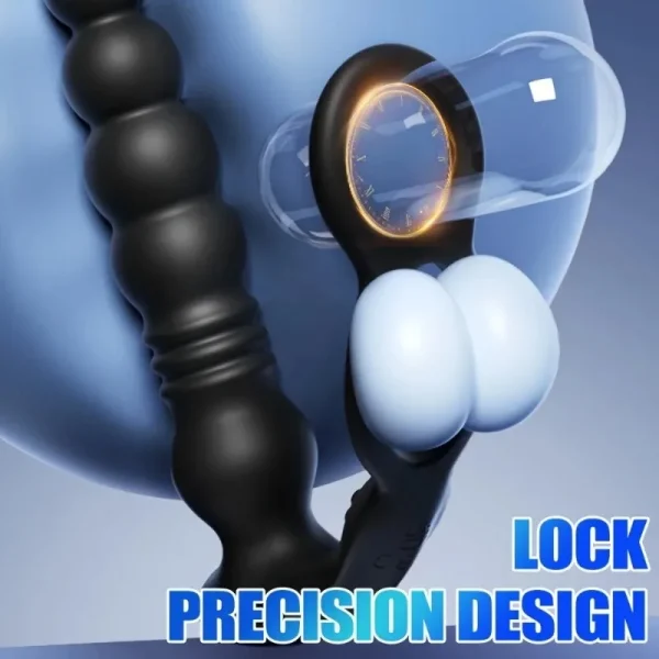 Masajeador de próstata PUMING, vibrador Anal telescópico con anillo para pene, tapón Anal, Control remoto, juguete sexual para ano portátil para hombres Gay 18+ - Image 6