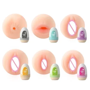 Mini tazas masturbador huevo estimulador portátil masajeador de pene goma suave juguetes sexuales para adultos para hombres vagina realista bolsillo Coño