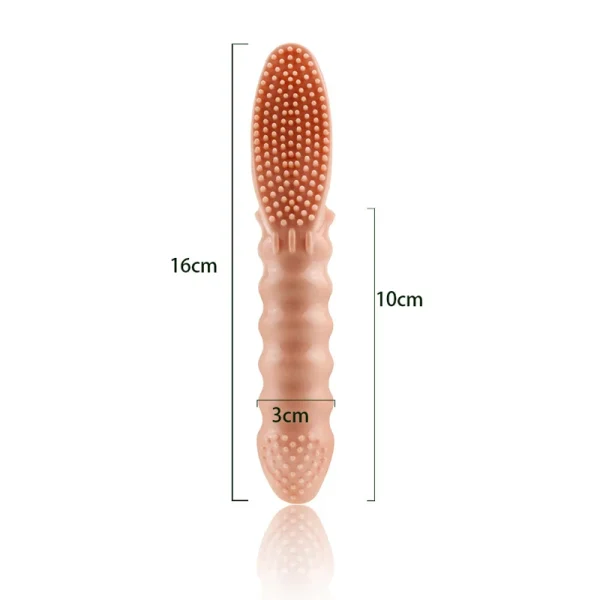 Vibradores de dedo para mujer, cepillo vibrador de manga de dedo, estimulación del clítoris, masaje del punto G, masturbación, Juguetes sexuales, producto para adultos - Image 6