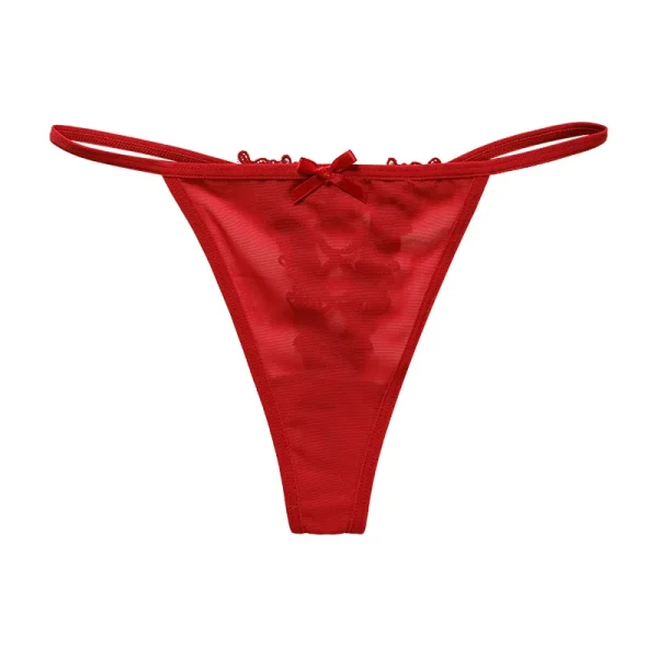 Women's Sexy Panties Transparent Soft Mesh Bikini Thongs Lace Erotic String Tangas for Women Sexual T-back - Image 6