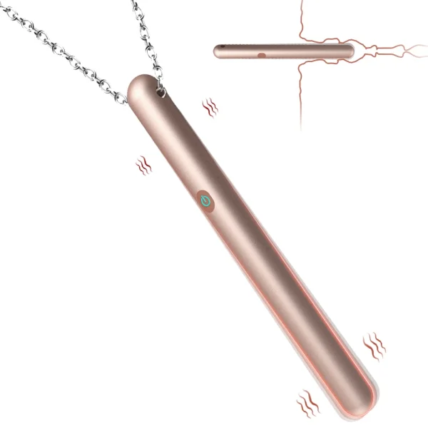 Collar vibrador de bala de amor de Metal portátil con cadena pezón estimulador del punto G tapón Anal juguetes sexuales impermeables para mujeres adultas