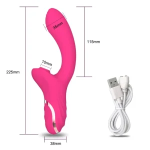 TINGNAI 3 en 1 consolador con ventosa para clítoris vibrador para mujeres clítoris punto G lengua lamiendo estimulador de vacío juguetes 10 modos de vibración