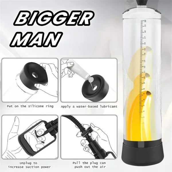 Bomba de vacío para pene, masturbador para pene, potenciador masculino, erección, pene, entrenador de pene, Juguetes sexuales para hombre - Image 3