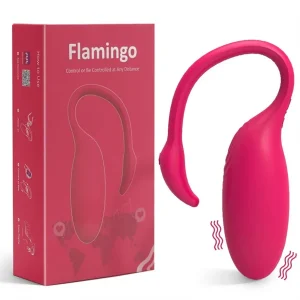 Flamingo APP Bluetooth huevo vibrador estimulador de clítoris masajeador de punto G bola vibratoria vibrador de movimiento mágico juguete sexual para mujer