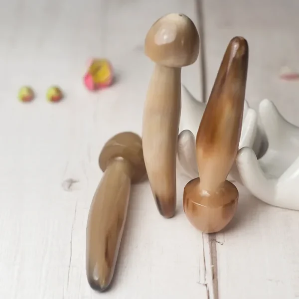 Palo de masaje de pies con cuerno, palitos de masaje de acupuntura, herramientas de masaje Guasha para cara, masajeador relajante de músculos y colaterales,ассажascript - Image 2