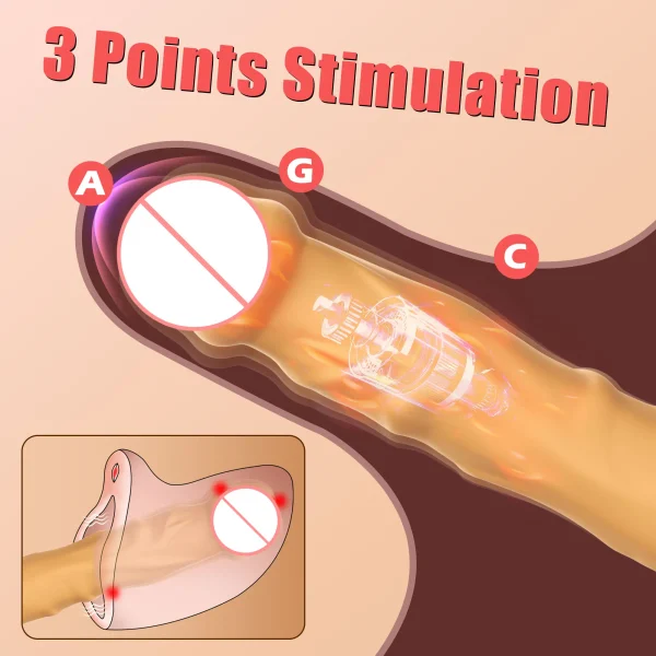 Vibrador consolador de empuje realista para mujeres con 10 modos de vibración potentes y calefacción pene curvo Flexible juguetes sexuales femeninos - Image 2