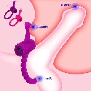Anillo vibrador para el pene para hombres, juguetes sexuales para erección del pene, retraso del tiempo de eyaculación, suministros para adultos, Estimulación del punto G y clítoris