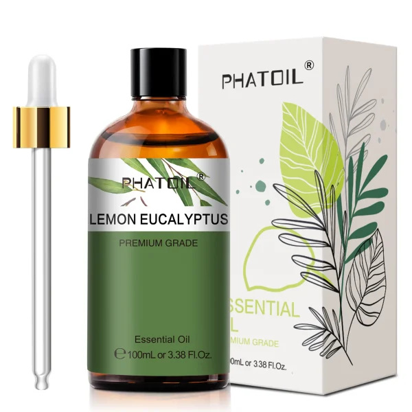 PHATOIL 100ml Essential Oils Lemon Eucalyptus Sweet Orange Cinnamon Vanilla Aroma Oils for Humidifier Diffuser Aromatherapy