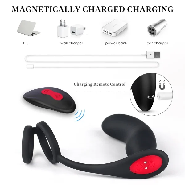 Vibrador de masaje de próstata masculino, tapón Anal de silicona, estimulador de próstata, anillo retardante de eyaculación, juguete sexual para adultos para hombres, cola 18+ - Image 5