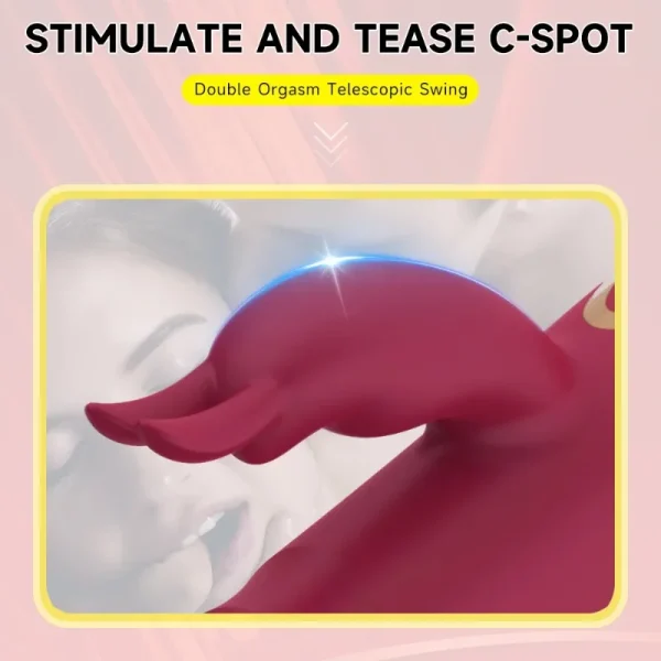 TINGNAI 10 modos de vibración 3 en 1 consolador conejo estiramiento vibrador lengua lamiendo punto G empuje clítoris vibrador juguetes para mujeres - Image 4