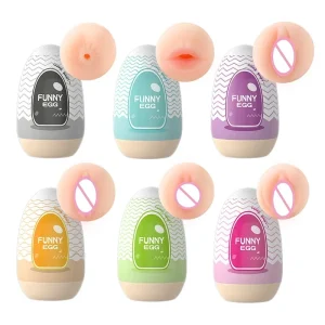 Mini tazas masturbador huevo estimulador portátil masajeador de pene goma suave juguetes sexuales para adultos para hombres vagina realista bolsillo Coño