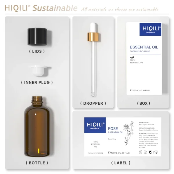 100ML Camphor Essential Oils, HIQILI 100% Premium Oil for Insect repellent, Stabilizing Emotions, Relieving fatigue, Diffuser - Image 3
