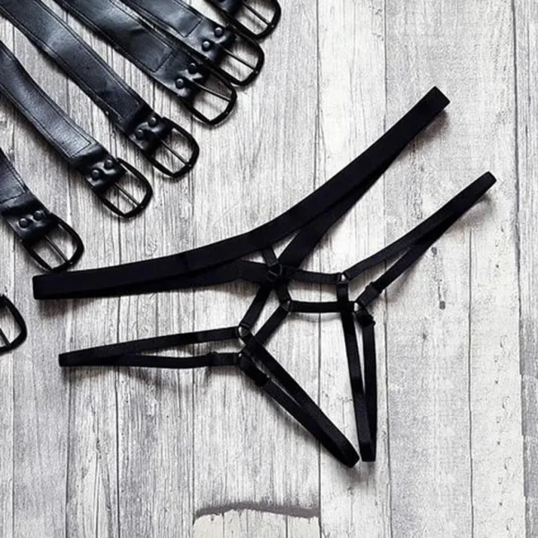 Bragas Bondage sexis para mujer, diseños sexuales sin entrepierna, ropa interior con tiras ajustables, juguetes para adultos, ropa interior erótica, calzoncillos tipo Tanga Bdsm - Image 2
