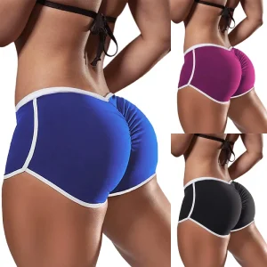 1pcs Women Low Waist Stretch Tight Shorts Lady Sexy Solid Pantie Female Hip Lift Brief Women’s Plus Size Sport Run Short Pant