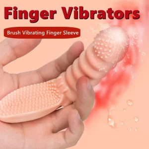 Vibradores de dedo para mujer, cepillo vibrador de manga de dedo, estimulación del clítoris, masaje del punto G, masturbación, Juguetes sexuales, producto para adultos