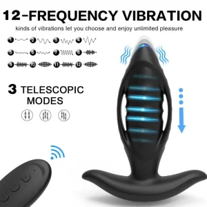 YUKUI-vibrador Anal inalámbrico con tapón Anal para mujeres y hombres, colas de culo, tapón Anal de silicona, juguete sexual femenino, masajeador de próstata