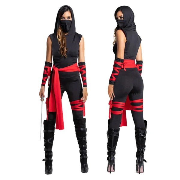 Japan Samurai Ninja Costumes Cosplay Anime Halloween Costumes for Women Adult Sexy Warrior Masquerade Jumpsuits Carnival Dress - Image 2