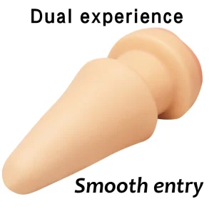 Tapón anal cónico de silicona premium y masturbador unisex: juguete para adultos para un placer posterior versátil