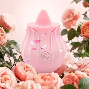 Masajeador vibratorio multifrecuencia para lamer rosas, lengua suave, recargable por USB, potente potencia para juegos previos e intimidad de parejas