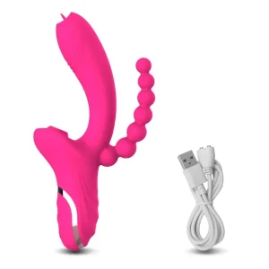 TINGNAI 3 en 1 consolador con ventosa para clítoris vibrador para mujeres clítoris punto G lengua lamiendo estimulador de vacío juguetes 10 modos de vibración