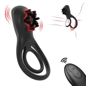 Anillo vibratorio para pene para hombres, retardante de eyaculación, anillo para pene eréctil masculino, estimulador Anal de clítoris y punto G, juguete sexual para adultos para parejas