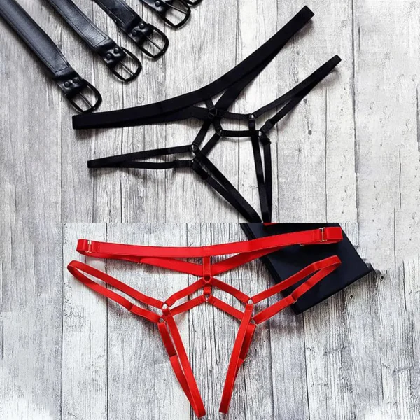 Bragas Bondage sexis para mujer, diseños sexuales sin entrepierna, ropa interior con tiras ajustables, juguetes para adultos, ropa interior erótica, calzoncillos tipo Tanga Bdsm - Image 6
