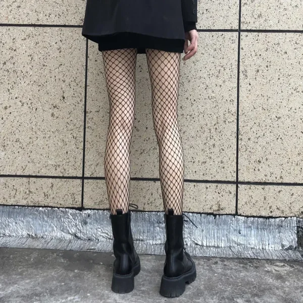 Hollow Out Sexy Pantyhose Black Women Fashion Tights Fishnet Stockings Club Party Hosiery Female Lingerie Girls Thigh Mesh Sock - Image 5